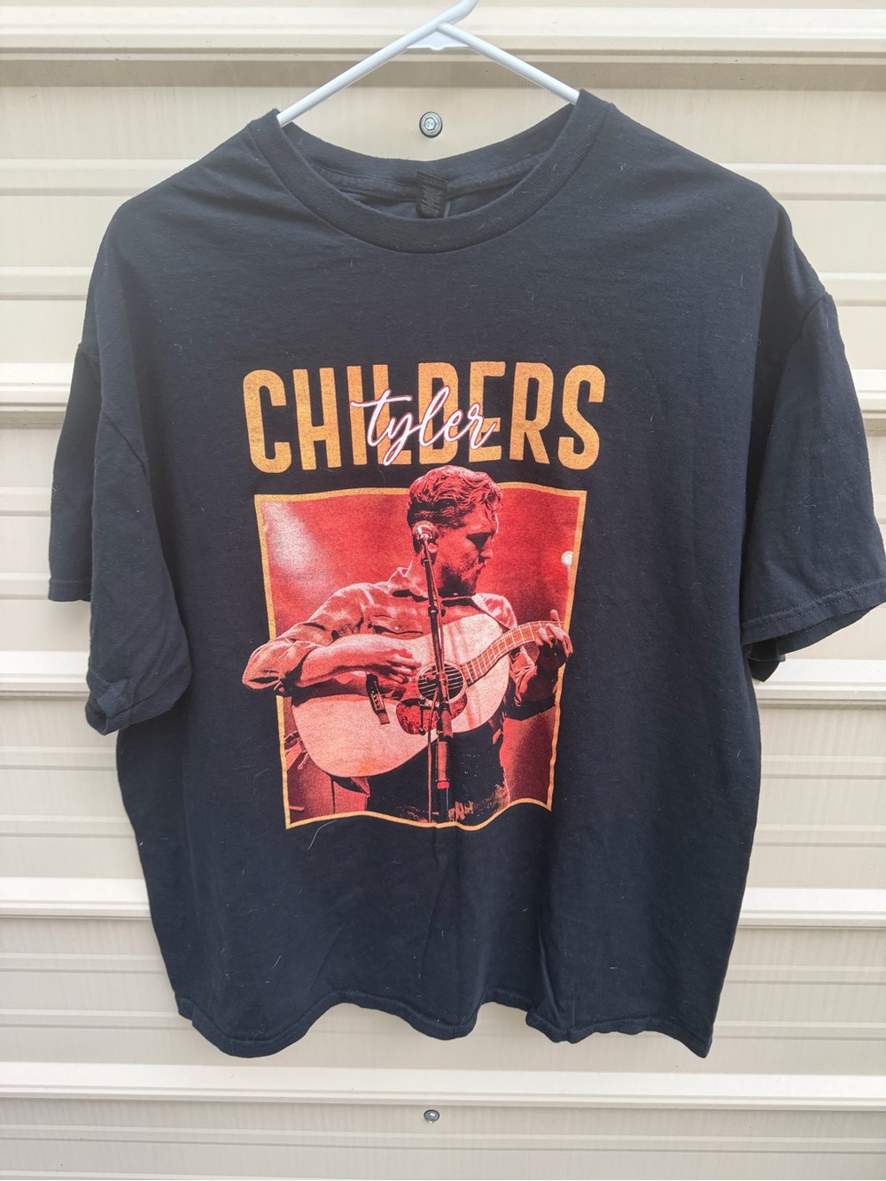 Gildan Black Tee with Red and Gold Tyler Childers Graphic